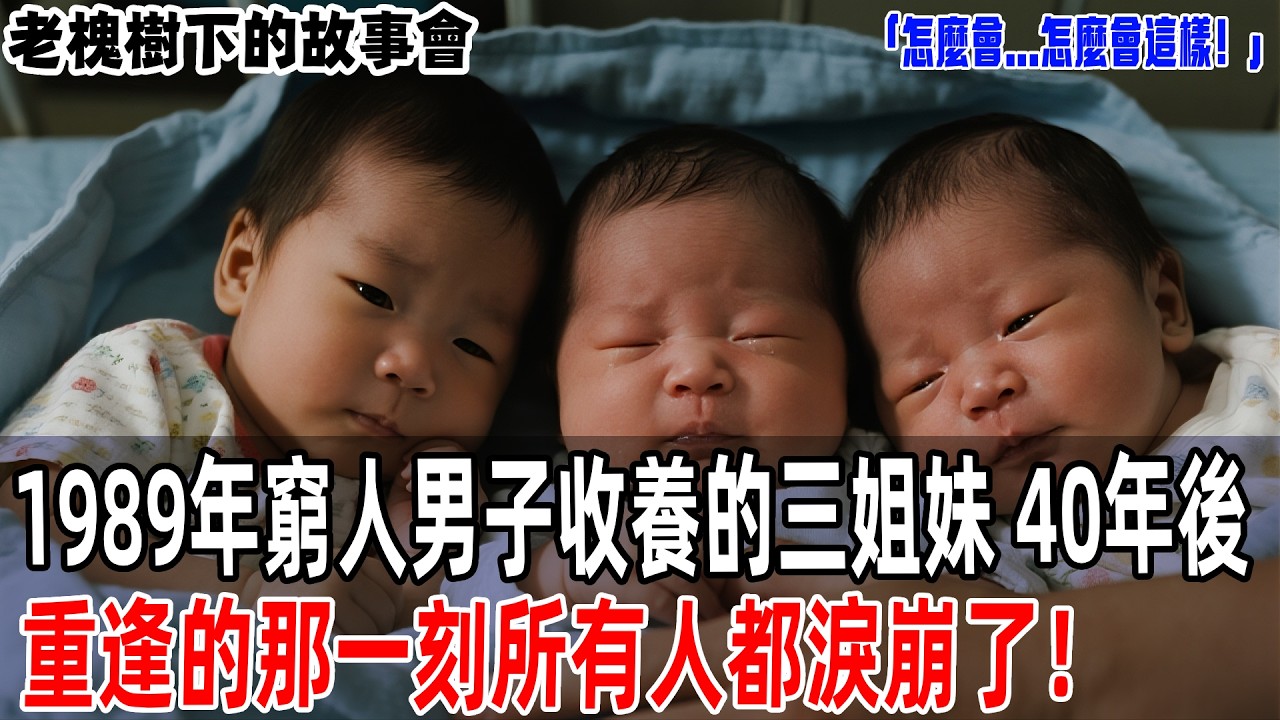 「怎麼會...怎麼會這樣！」1989年窮人男子收養的三姐妹，40年後重逢的那一刻，所有人都淚崩了！【老槐樹下的故事會】#情感故事 #老年生活 #人生感悟 #情感共鸣  #故事#原創#爽文