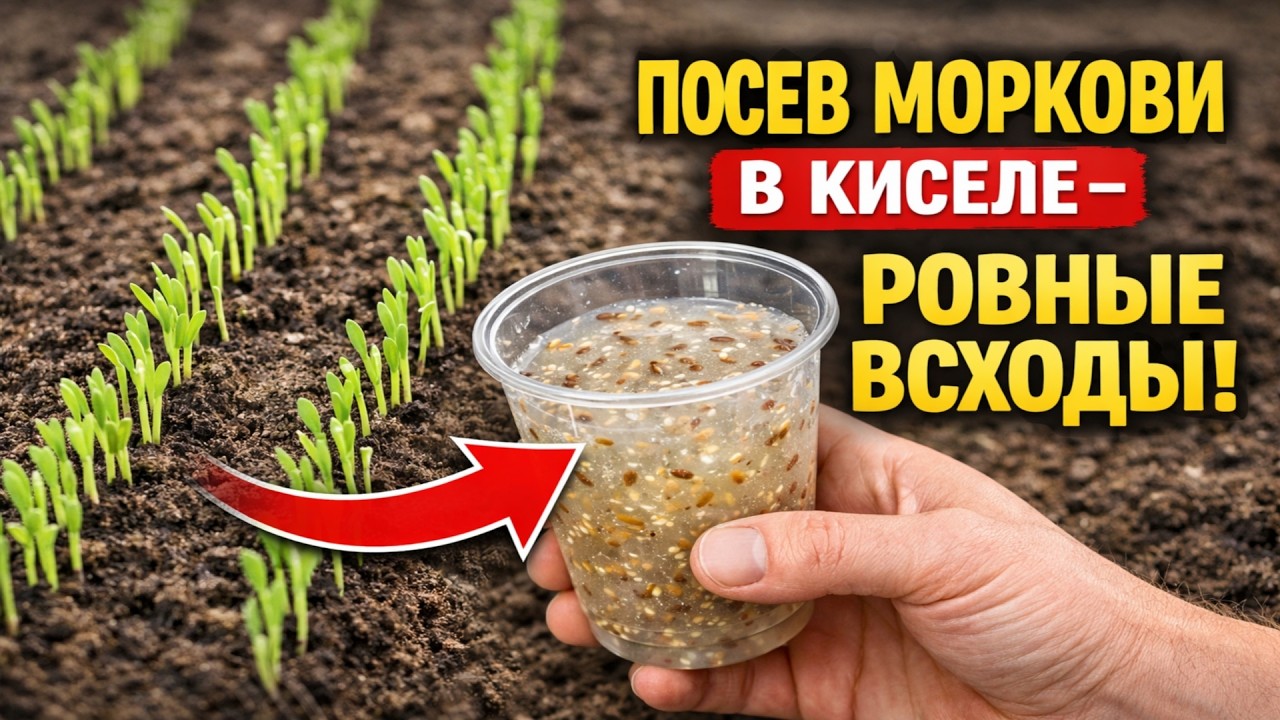ВСХОДЫ РОВНЫЕ КАК СОЛДАТЫ! 🎖️ Секретный метод посева моркови в КИСЕЛЕ, о котором молчат соседи.