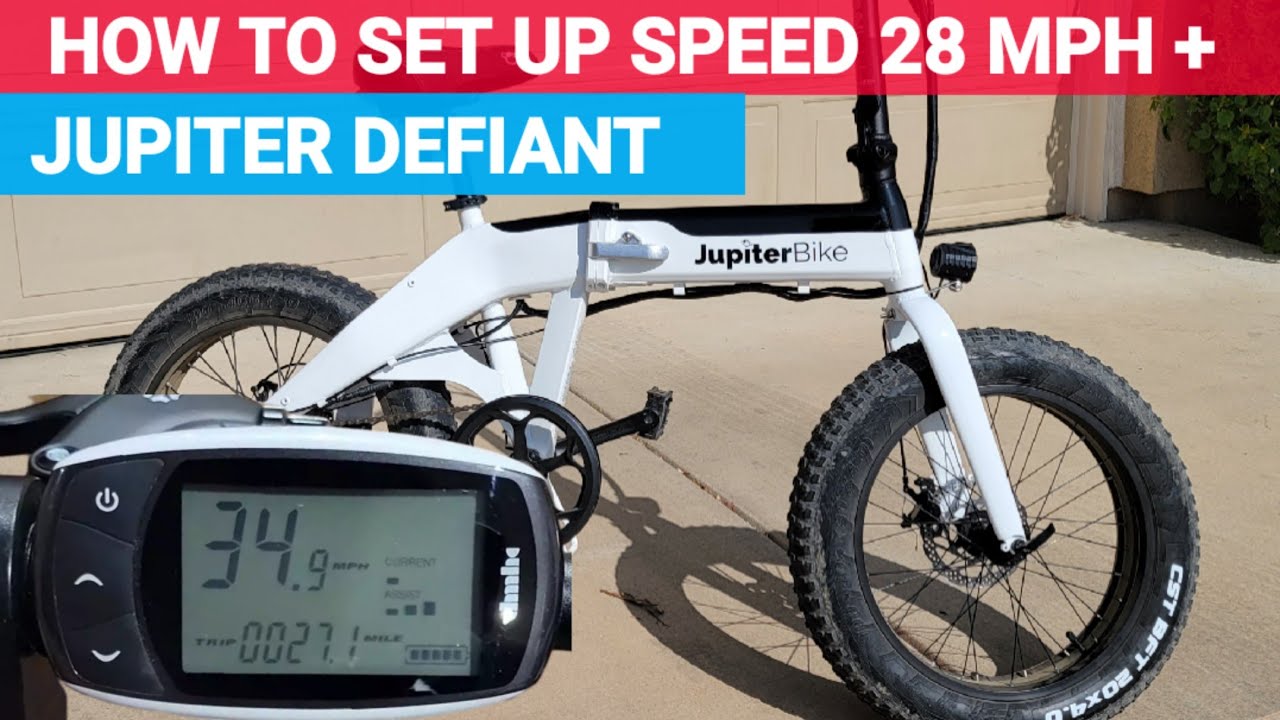 How to Set Up Speed 28MPH + Jupiter Defiant 750W Fat Tires Electric Folding Bike