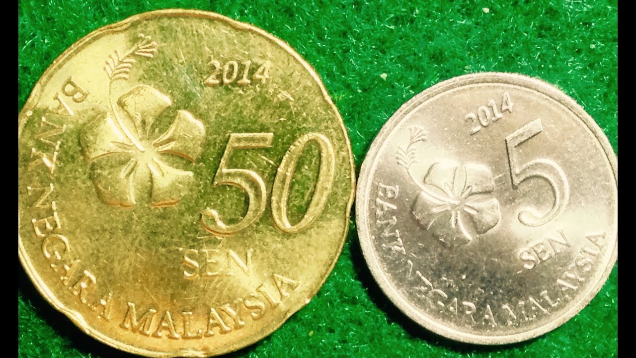2014 Malaysia 5, 10, 20 & 50 Sen Coins