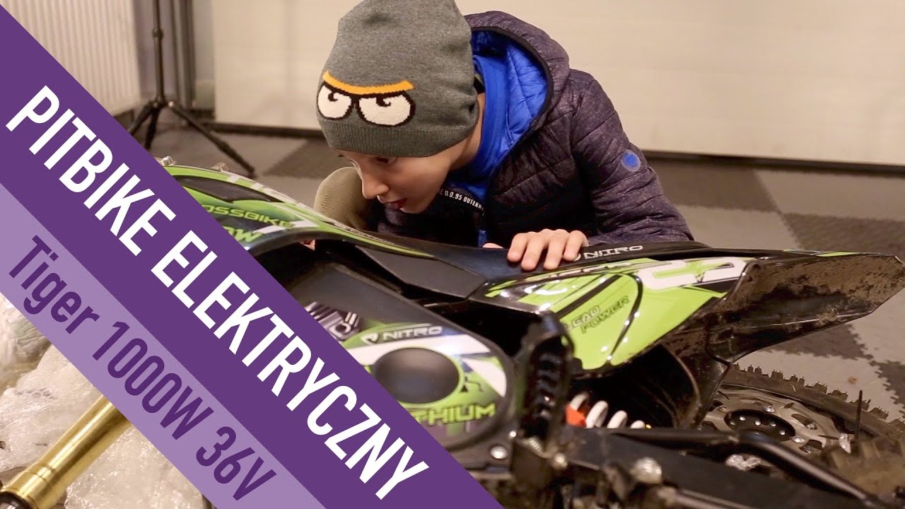 Pit bike elektryczny Nitro Tiger 1100W 36V