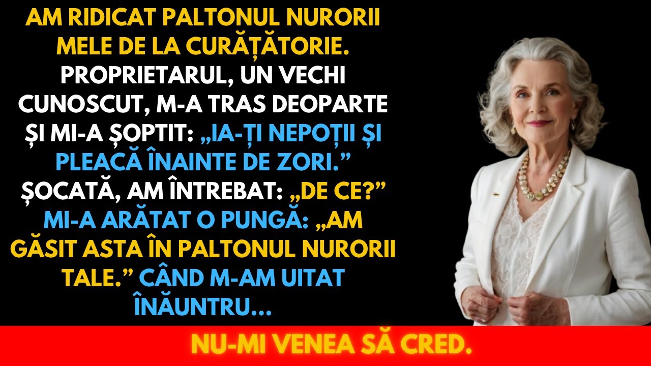 Am ridicat paltonul nurorii mele de la curățătorie Proprietarul mi-a spus un secret care m-a speriat