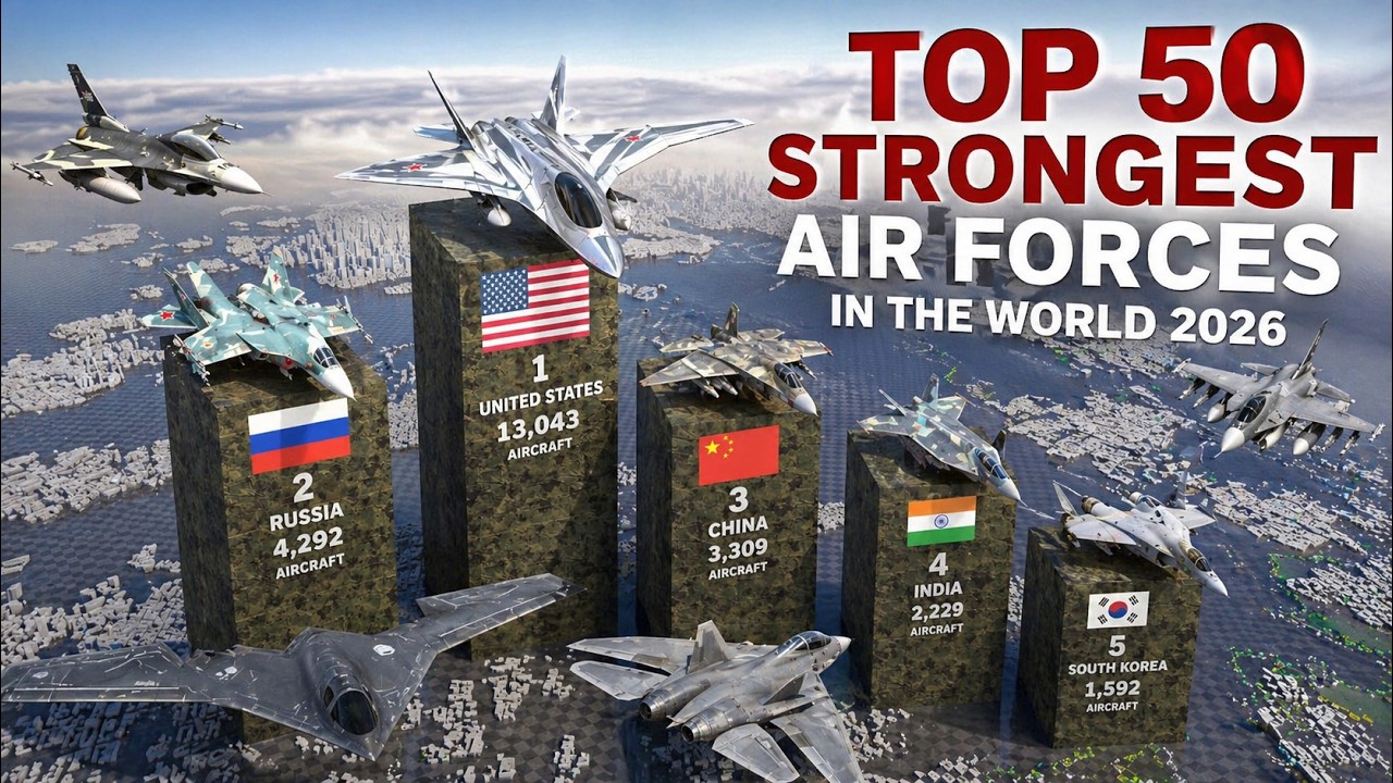 Air Power Rankings by Country and Total Military Aircrafts 2026 @dataviz13