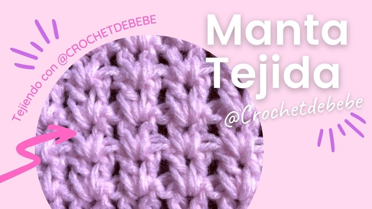 ¡Aprende a tejer una manta a Crochet en solo 8 minutos! 💕