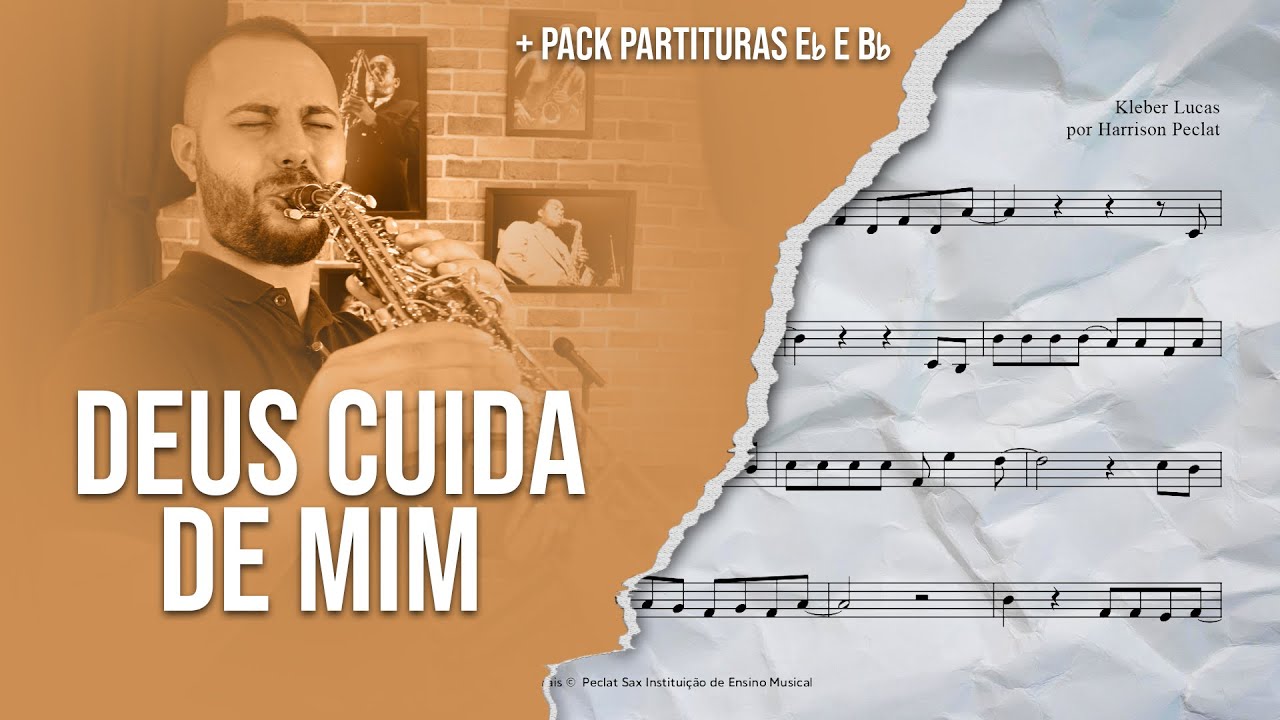 DEUS CUIDA DE MIM - Kleber Lucas no Saxofone | Prof. Harrison Peclat