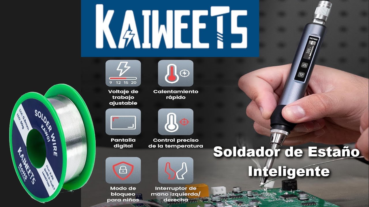 Kaiweets El mejor Soldador y estaño  para electronica