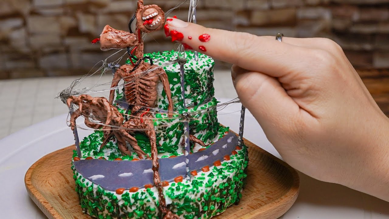 Miniature Siren Head CAKE 😋サイレンヘッドケーキ Kitchen Food ASMR I Mini real cooking with DG2T COOKING