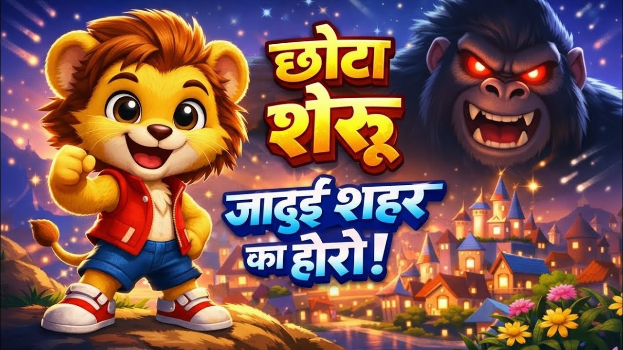 Little Sheru 🦁 | The Hero of the Magical City | Kids Action Cartoon Story | Hindi Cartoon 
