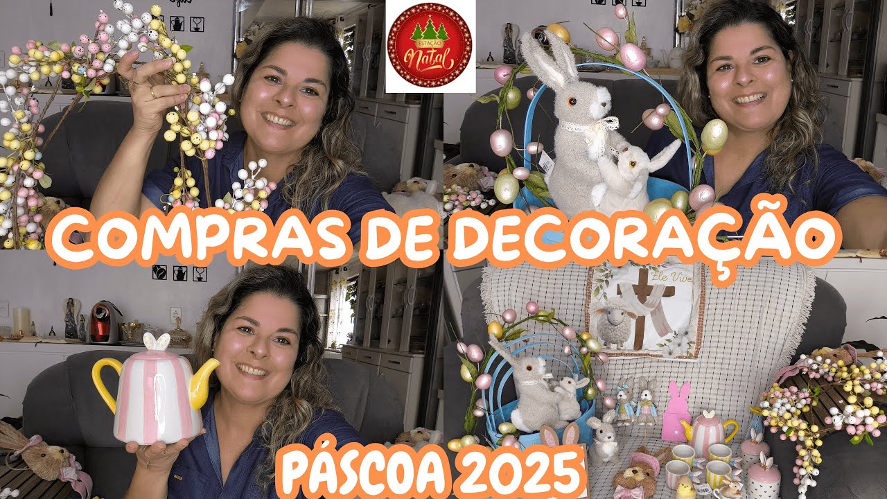 PÁSCOA 2025🐰 COMPRAS DE DECORAÇÃO PARA PÁSCOA 2025🐇 #2025 #páscoa #decoração #Estação Natal Decor