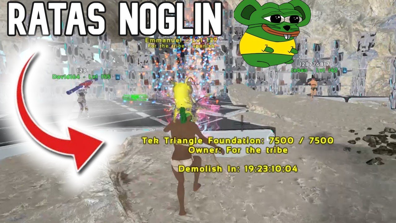 INFILTRATE THE CAVE WITH 2 NOGLINS | UNLUCKY | Ark Official PvP  🍭
