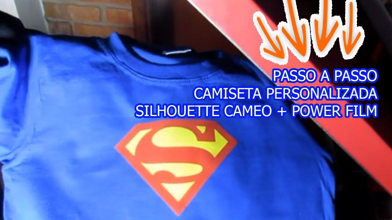 Aulão passo a passo estampa em camiseta com Silhouette Cameo e Power Film