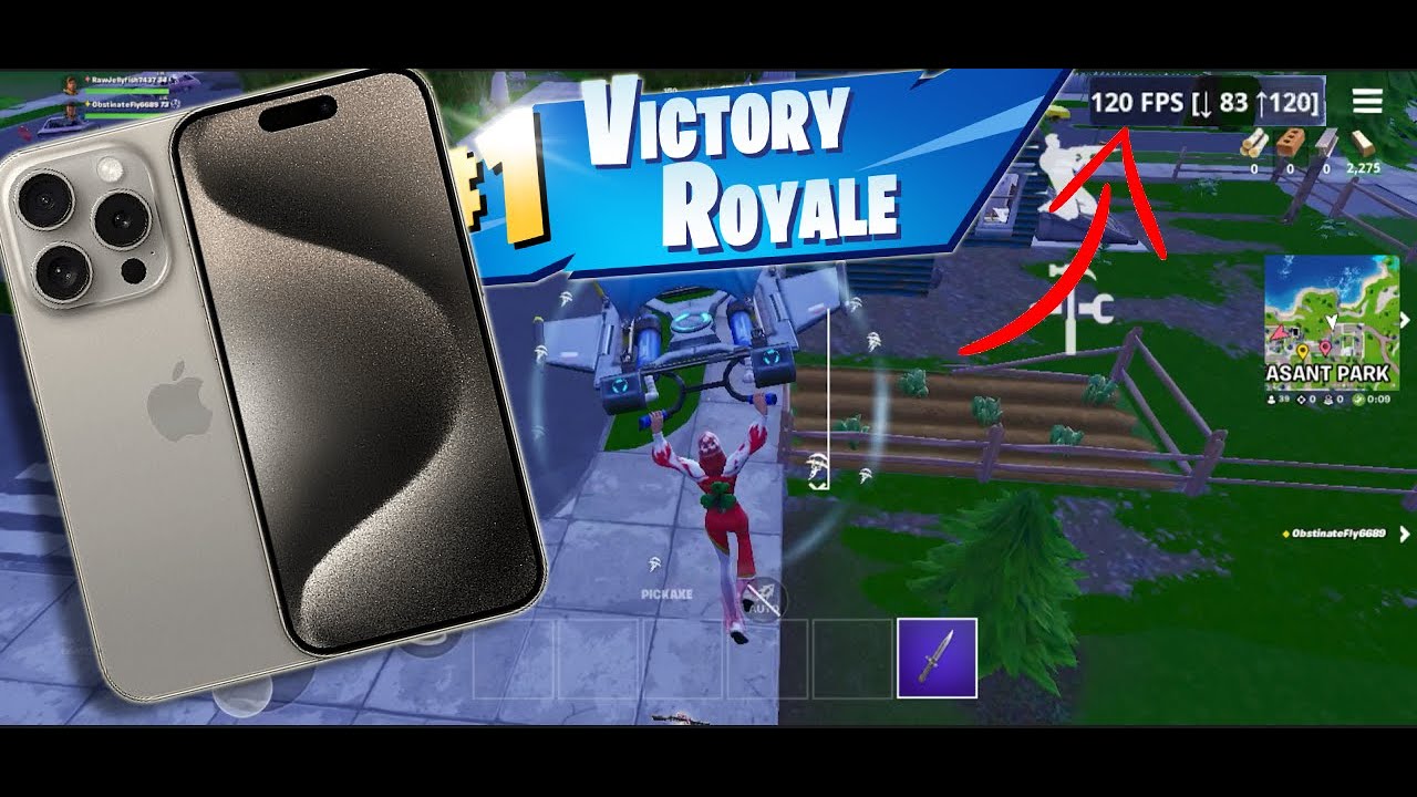 120 FPS | iPhone 15 Pro Max | Fortnite Mobile iOS Gameplay 2024