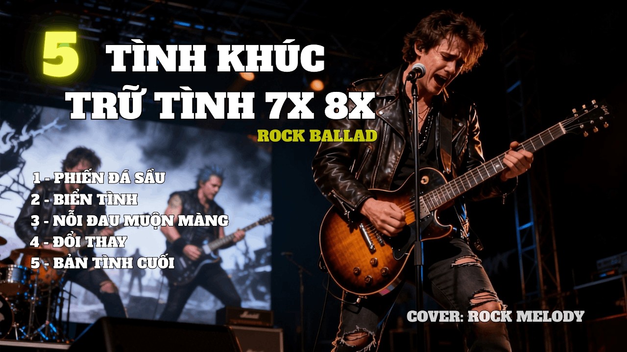 TUYỂN TẬP 5 TÌNH KHÚC TRỮ TÌNH 7X 8X | Rock Ballad – Emotional Version |ROCK MELODY