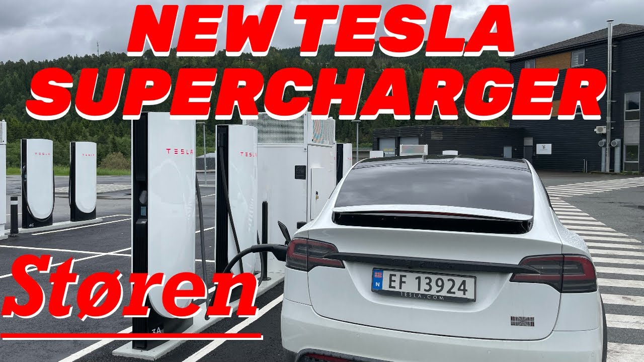 New Tesla Supercharger in Støren,Norway #teslacharger #teslasupercharger #tesla#teslanorway #norway