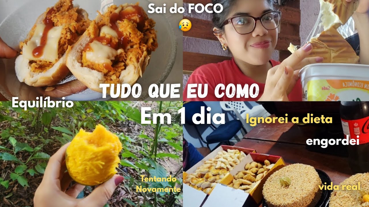 Tudo que eu como em um dia ignorando as calorias 😬