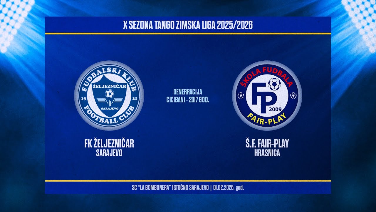 X sezona Tango zimska liga: FK ŽELJEZNIČAR - Š.F. FAIRPLAY 8:3