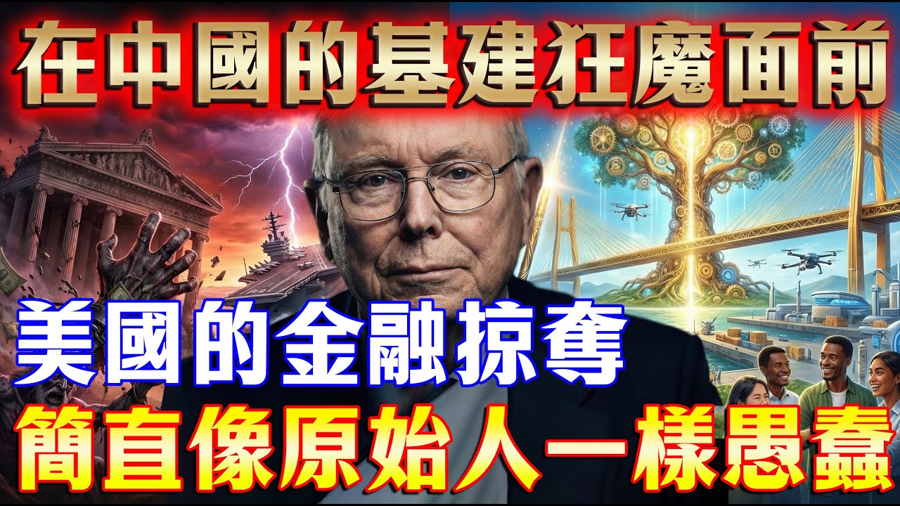 查理·芒格：在中國的「基建狂魔」面前，美國的金融掠奪簡直像原始人一樣愚蠢！，川普已無路可走！