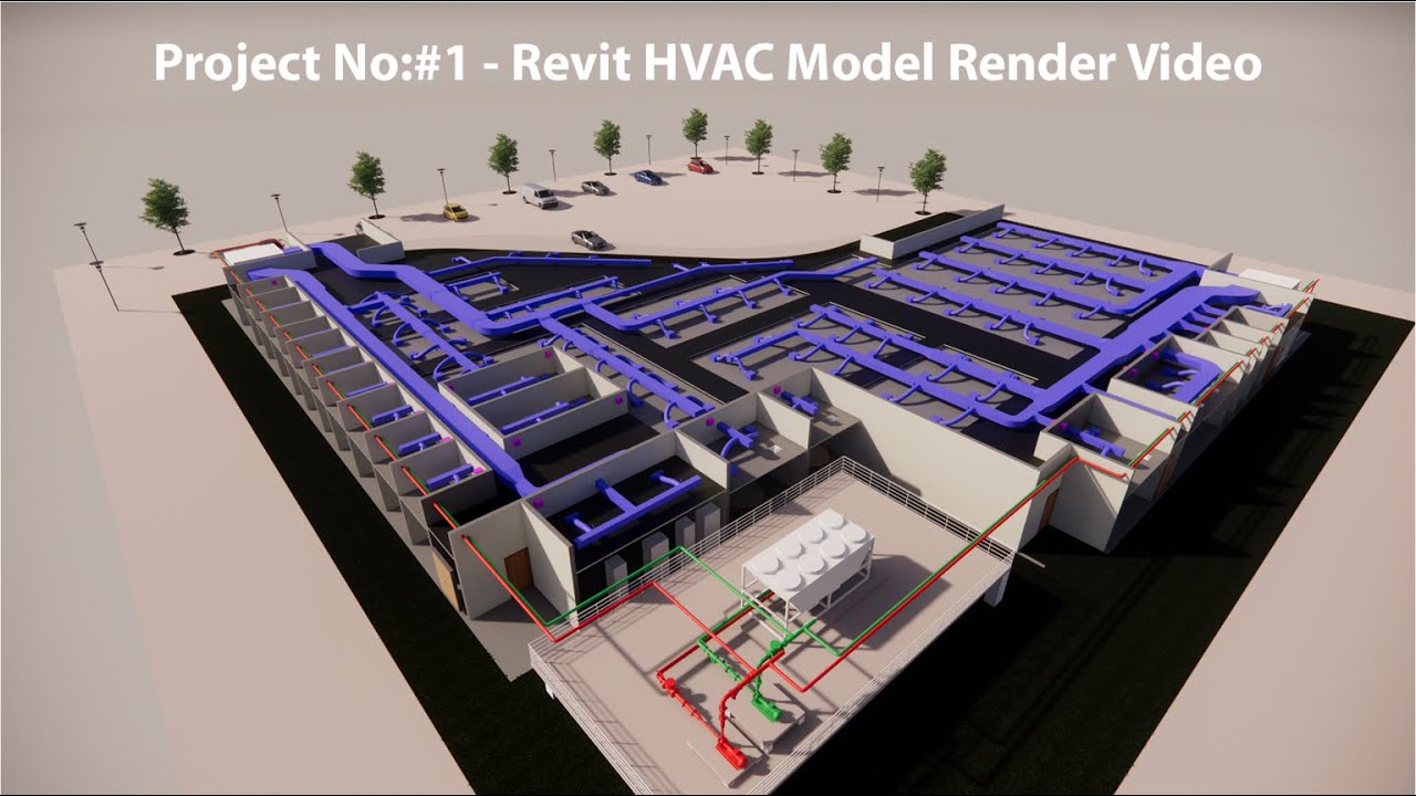 Project No: #1 - Building Revit HVAC Model Render Video using Enscape 3D | Revit 3D Model
