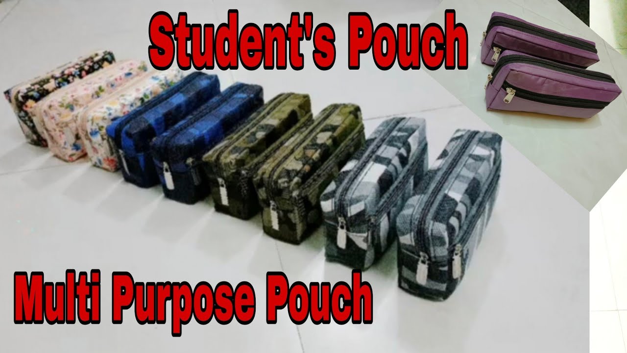 DIY: Student's Pouch , Multi Purpose Organizer Pouche Tutorial By Anamika Mishra...
