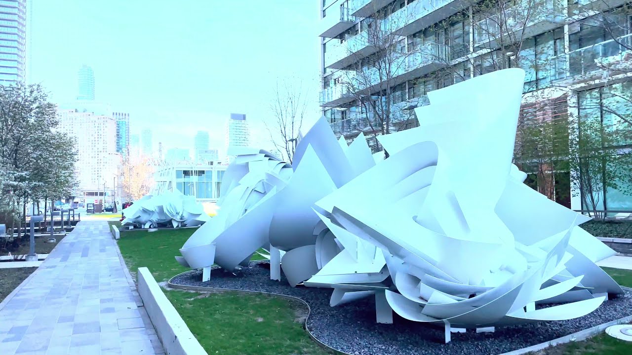 [4K] Toronto Walk: Sherbourne Common and Port Lands