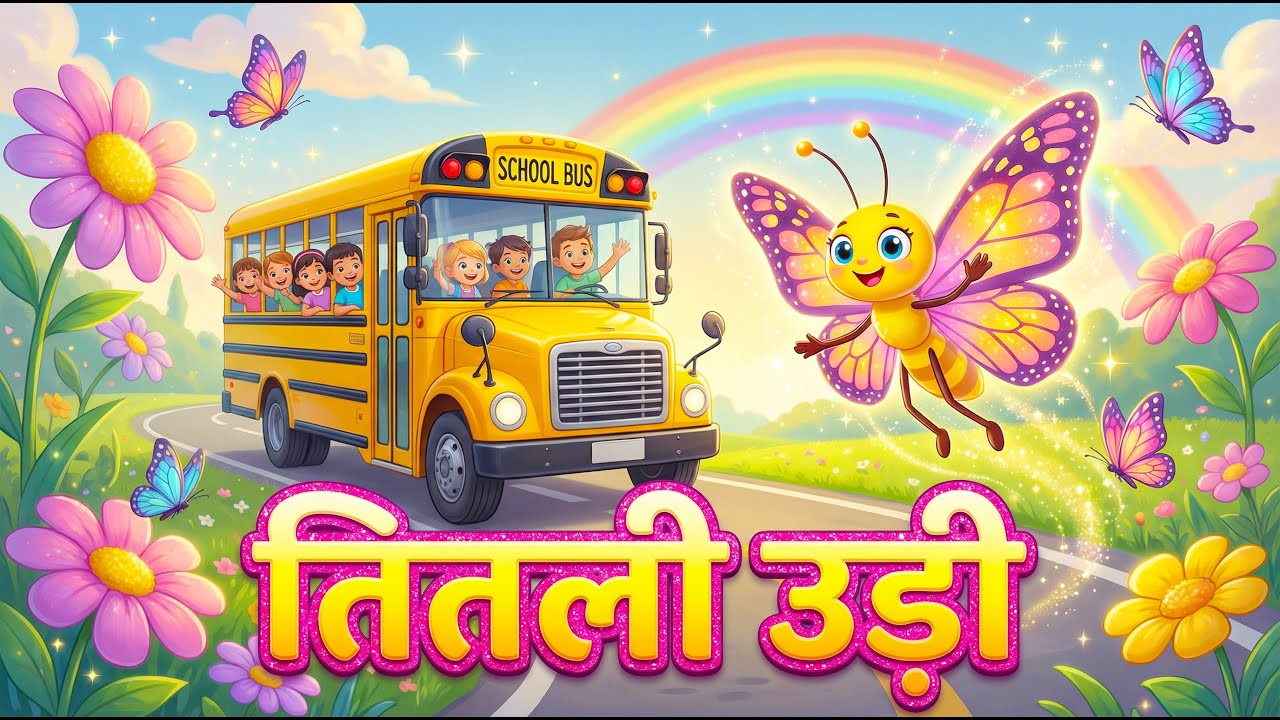 Titli Udi Bus Me Chadhi   तितली उड़ी   Hindi Rhymes For Childrens   Nursery Rhyme   Titli Udi Rhyms