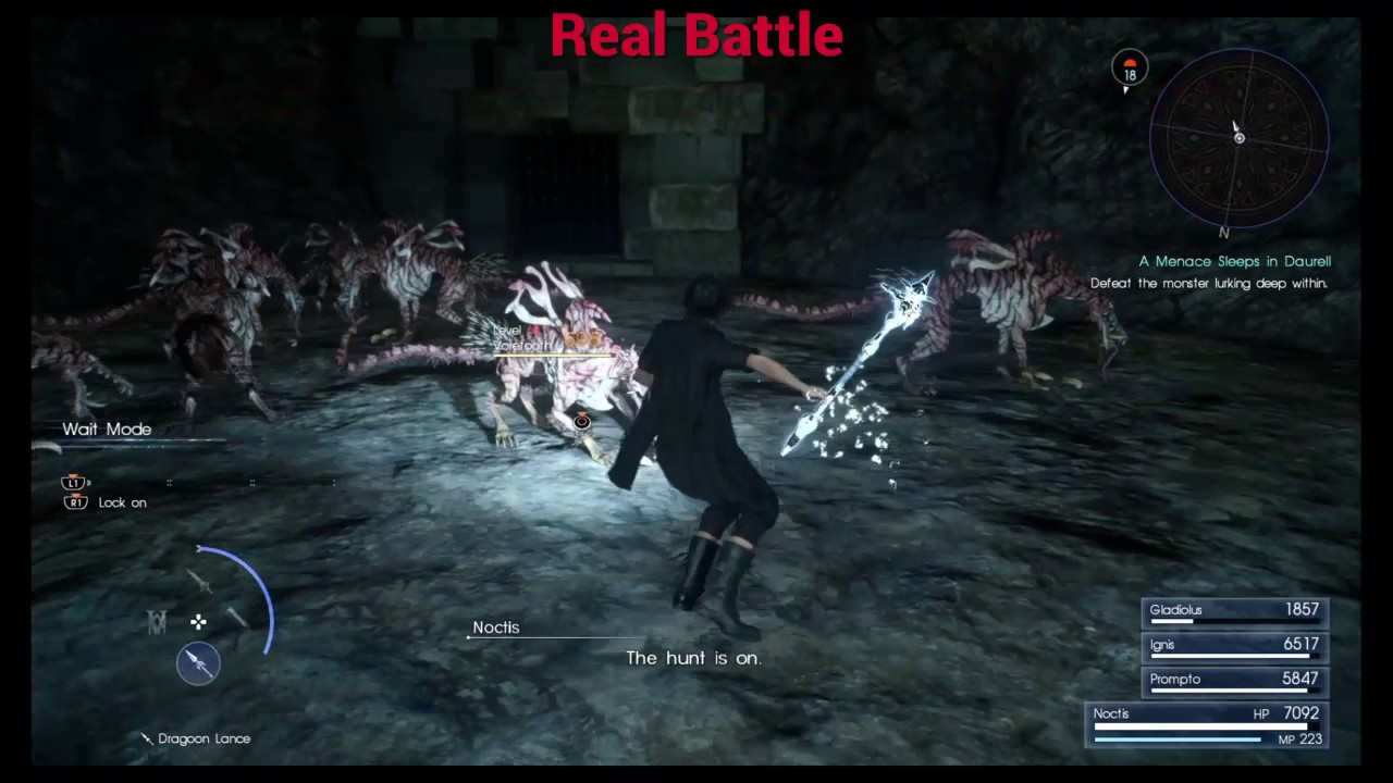 Final Fantasy XV Combat Mechanics 2: Impervious and techniques in real battle