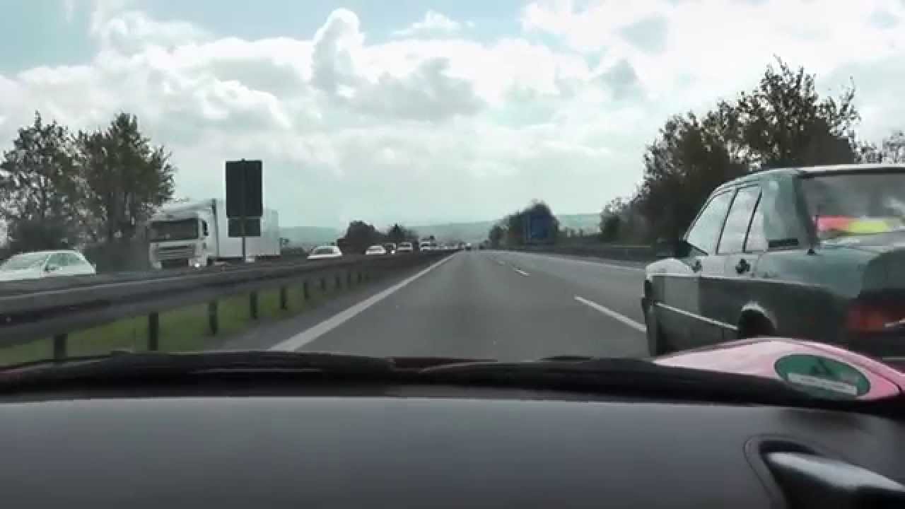 Ferrari 458 Italia Ride on German Autobahn (+Wiesmann MF4 & Audi A8)