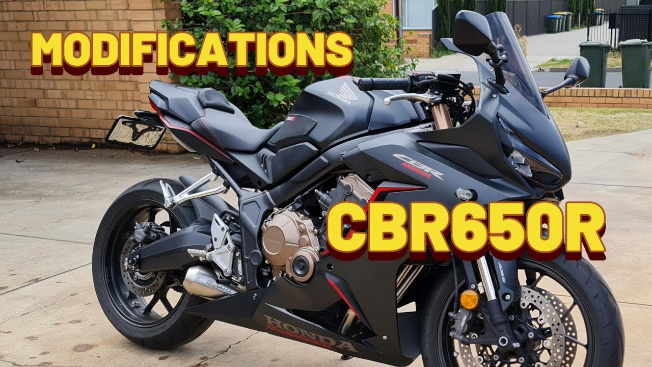 Modifications for the CBR650R. Musarri exhaust, windscreen, fairings, and ECU flash
