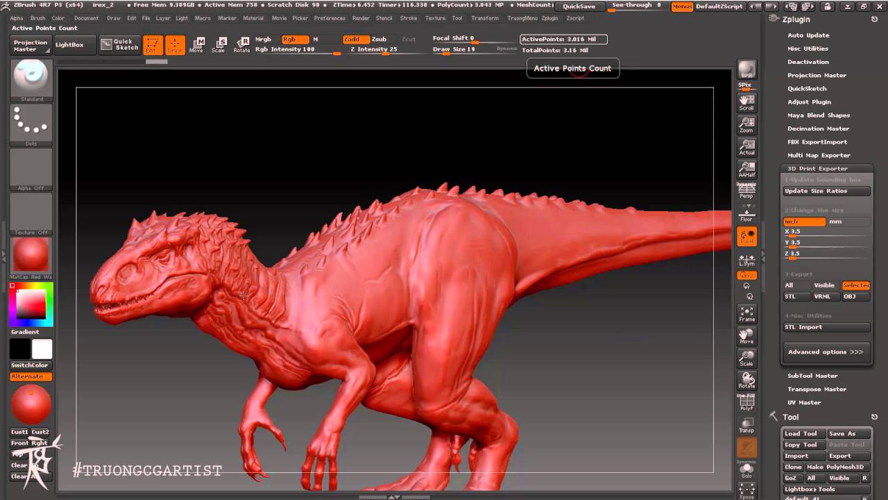 Zbrush: cách import và export file STL (in 3D)