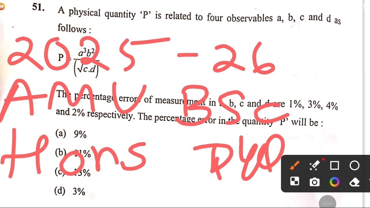 Amu bsc hons pyq entrance #physics #tricks #last minute #amu 
