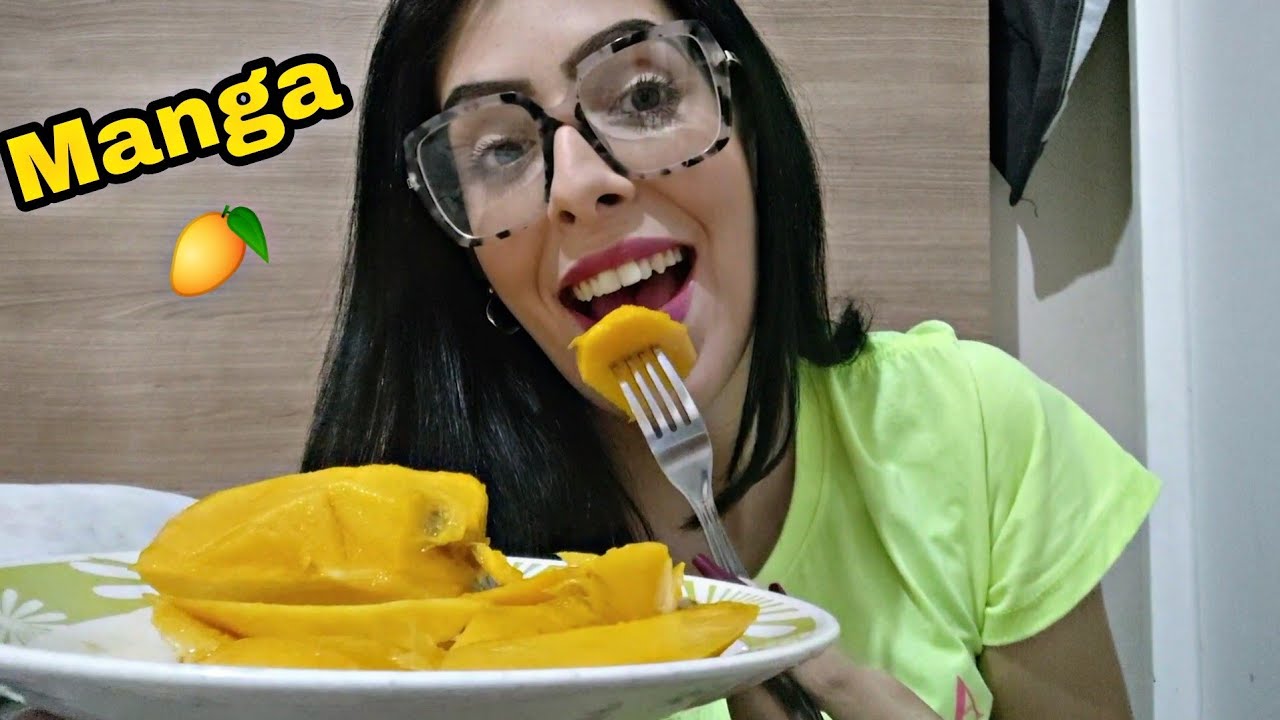 ASMR - COMENDO MANGA 🥭 #sonsdeboca #mouthsounds #mukbang