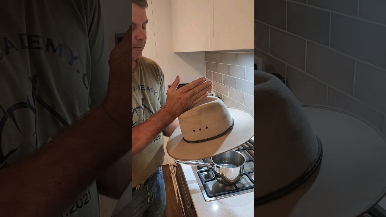 Как придать форму или сломать ковбойскую шляпу из фетра Akubra своими руками в домашних условиях....