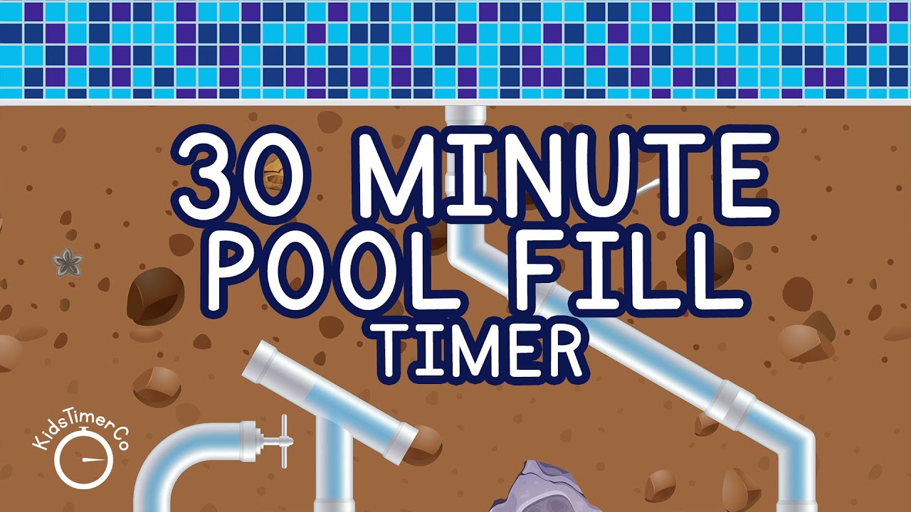 30 Minute Pool Pipes Fill Timer - Kids Visual Timer