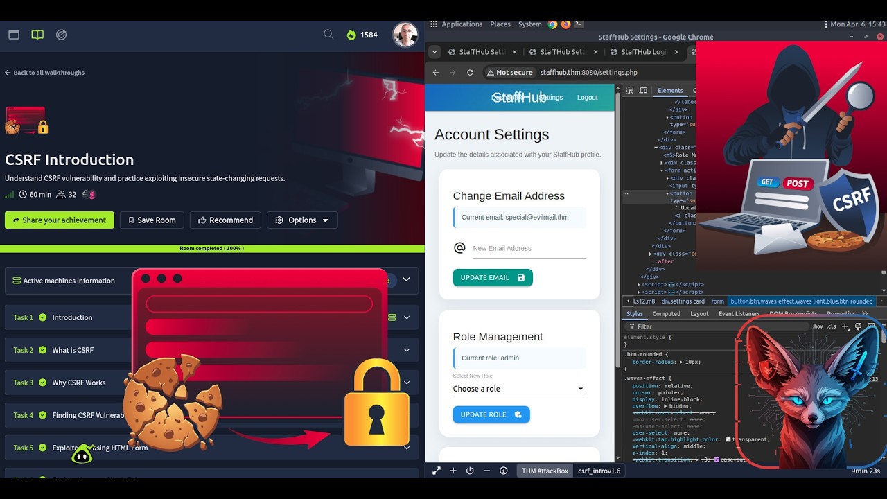 Введение в CSRF-атаки TryHackMe | Полное пошаговое руководство 2026