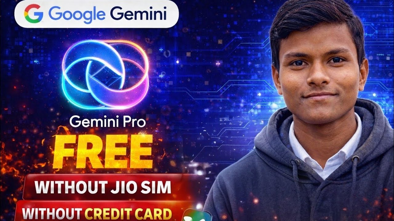 Google gemini pro free without jio sim without credit card