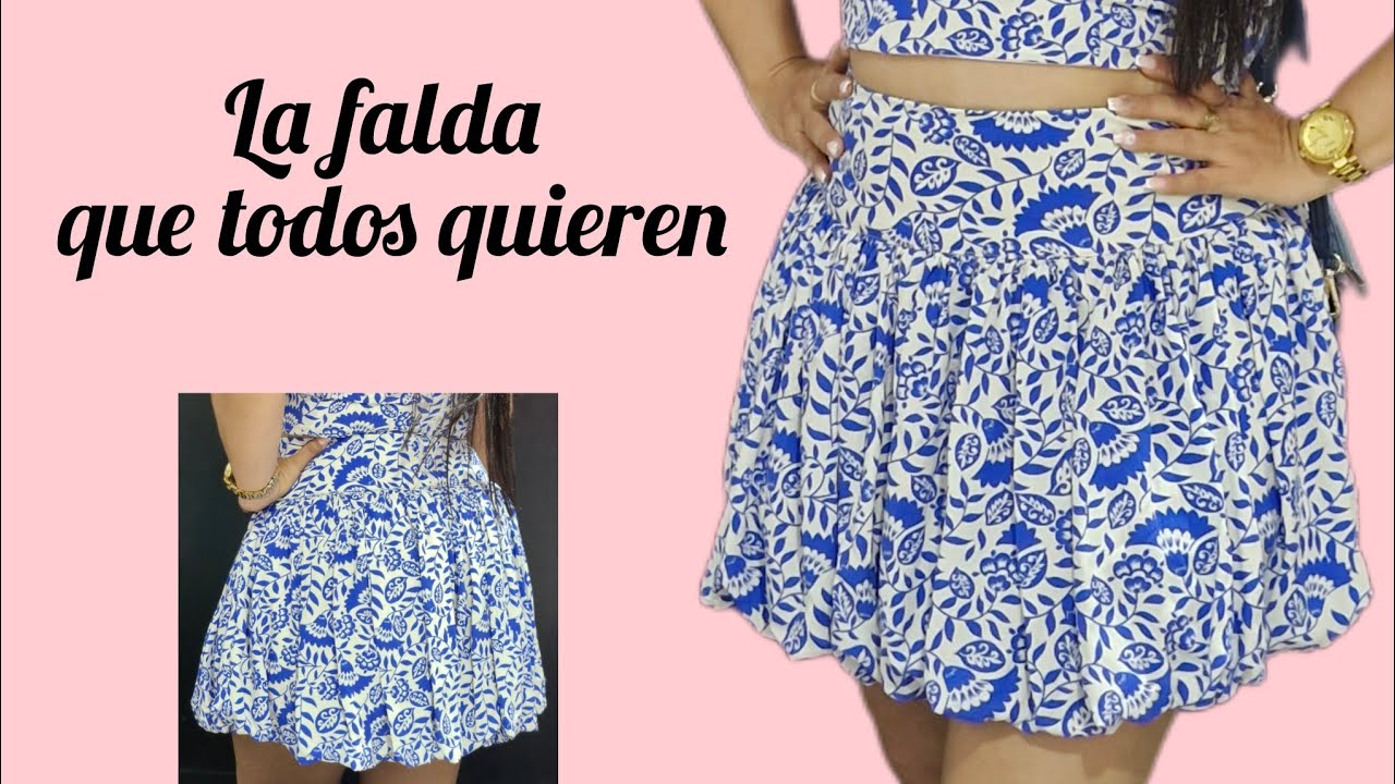 Cómo hacer una FALDA GLOBO Elegante
