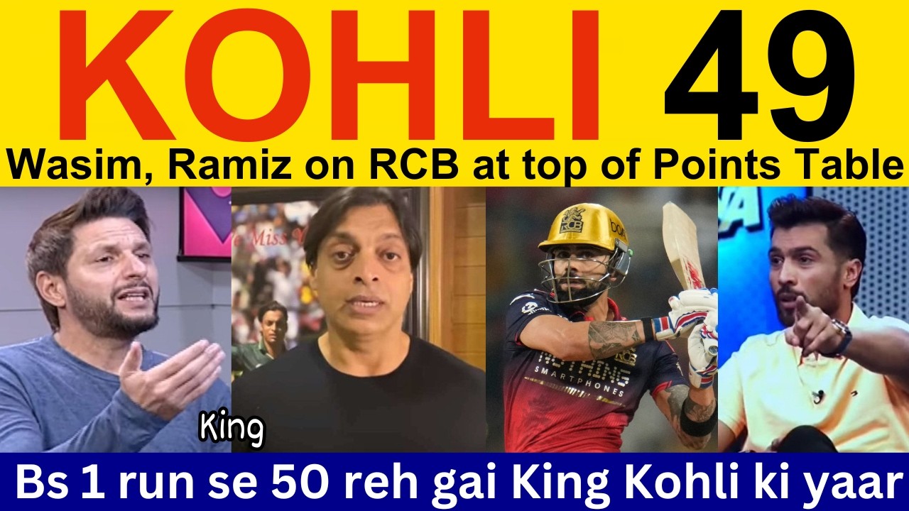 Pak Media Crying on Virat Kohli batting today vs LSG | Ramiz Speaks, Shoaib Akhtar on Virat Kohli 49