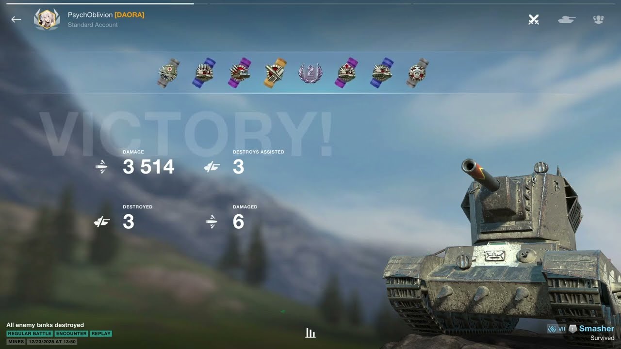 [World of Tanks Blitz] Smasher (3514 DMG - 3K)