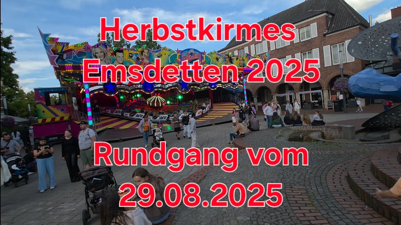 Herbstkirmes Emsdetten 2025 Rundgang ungeschnitten 