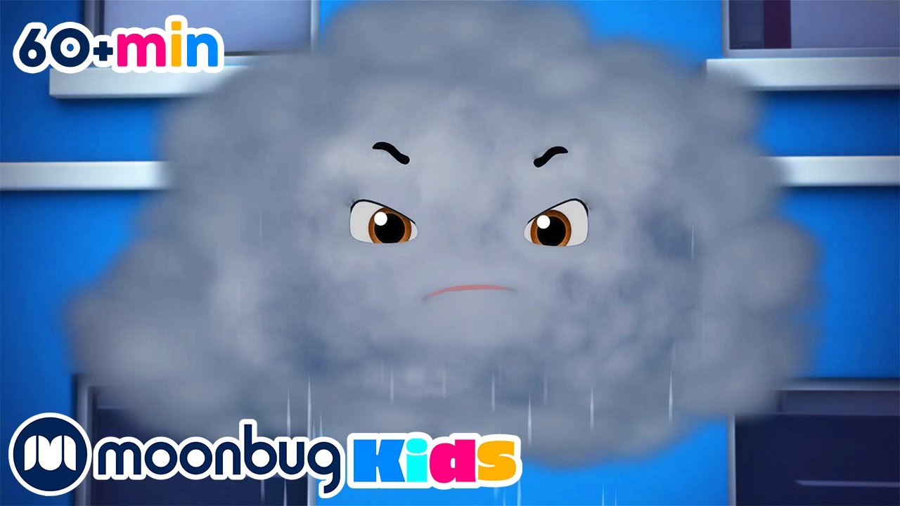 KiiYii - Rain Rain Go Away | Kids Fun & Educational Cartoons | Moonbug Play and Learn