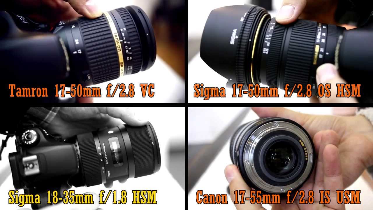 Fast zoom lens battle: Canon 17-55 f2.8, Sigma 18-35 f1.8, Tamron 17-50 f2.8 VC, Sigma 17-50 f2.8 OS