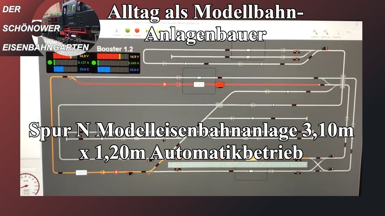 Modellbahn Anlagenbauern  Spur N Modelleisenbahnanlage 3,10m x 1,20m Automatikbetrieb