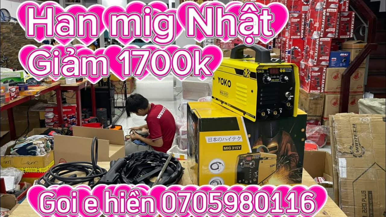 🔴Máy Hàn mig 🔴yoko 315Y Nhật sai công trinh chạy 3.2 khỏe #mayhanmig #kobe #mayhan #yoko #mayhanque 