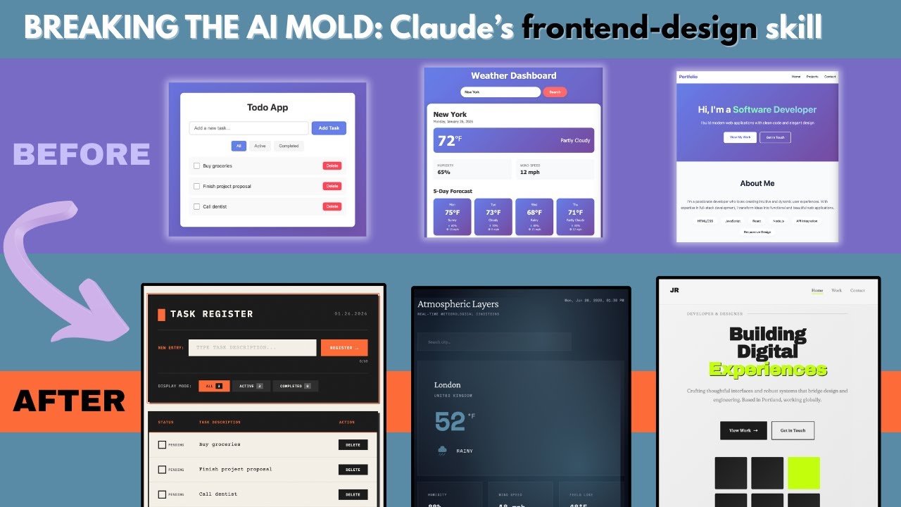 Claude's Front-End Design Skill: Breaking the Generic AI Design Mold