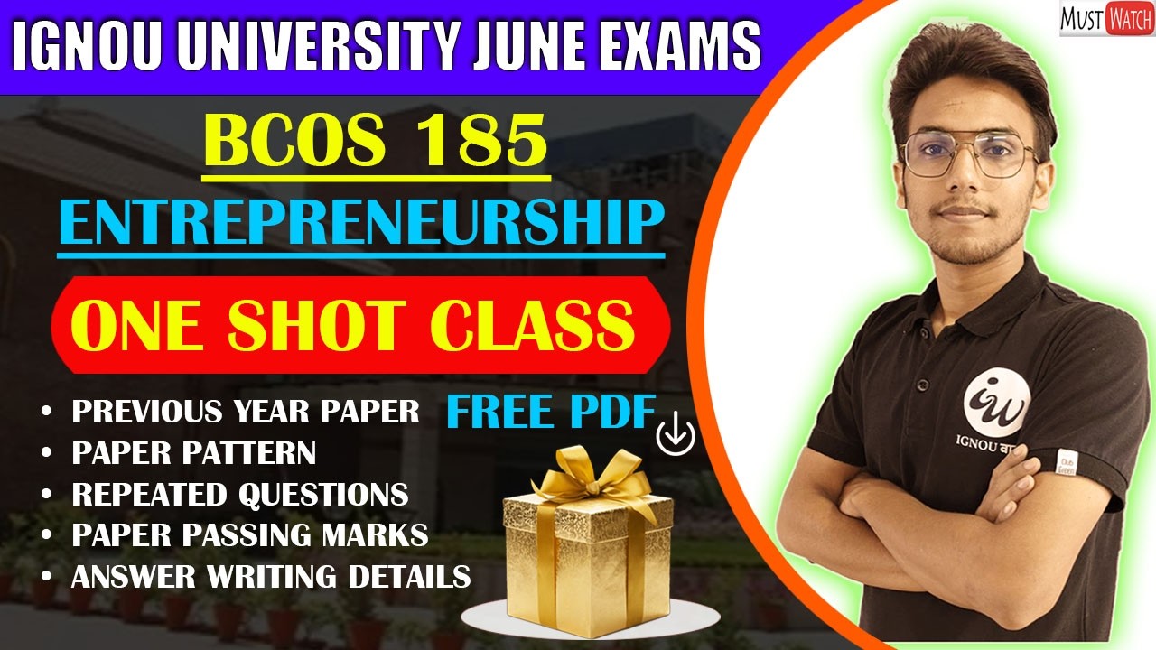 BCOS 185 ENTREPRENEURSHIP-ENG || IMPORTANT QUESTIONS || IGNOU WALAY