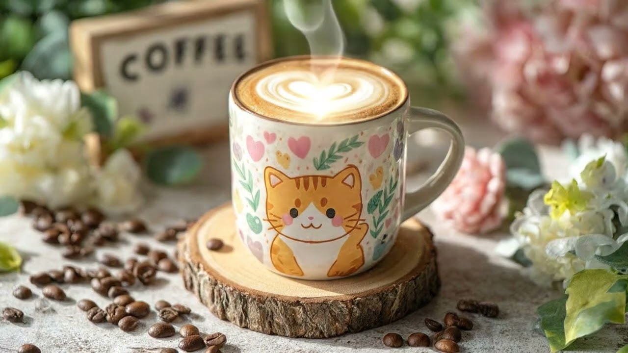 Evening Piano for Coffee & Cats ☕🐱 | Cozy Café Piano for Relaxing Nights