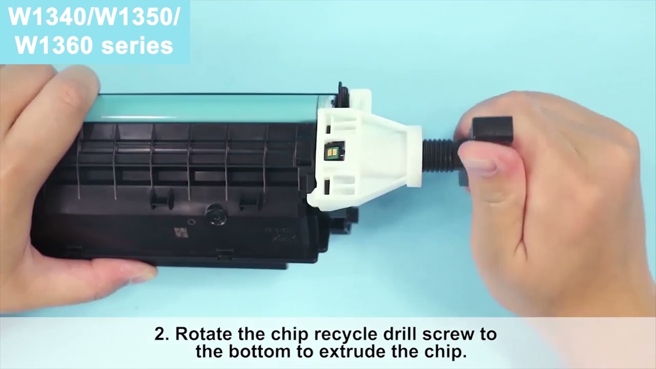How to install chip for W1340W1350W1360 series