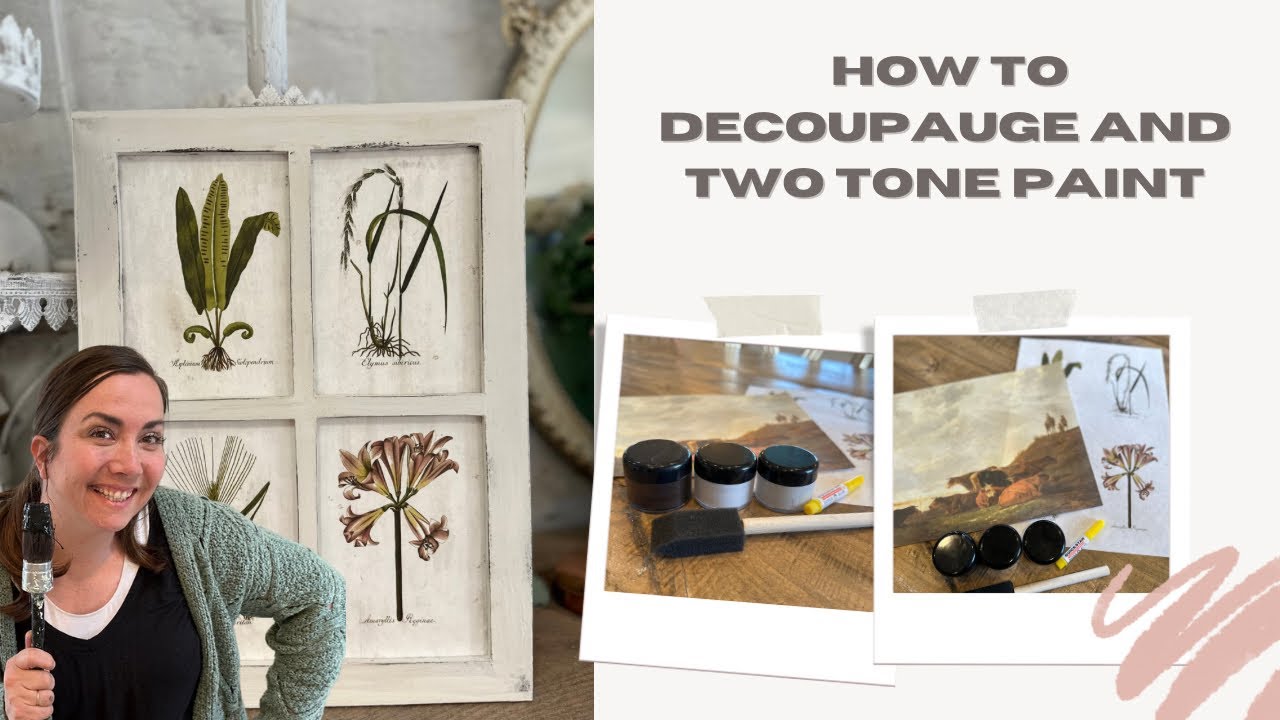 How to Wet Distress Chalk Paint and Decoupauge Rice Paper