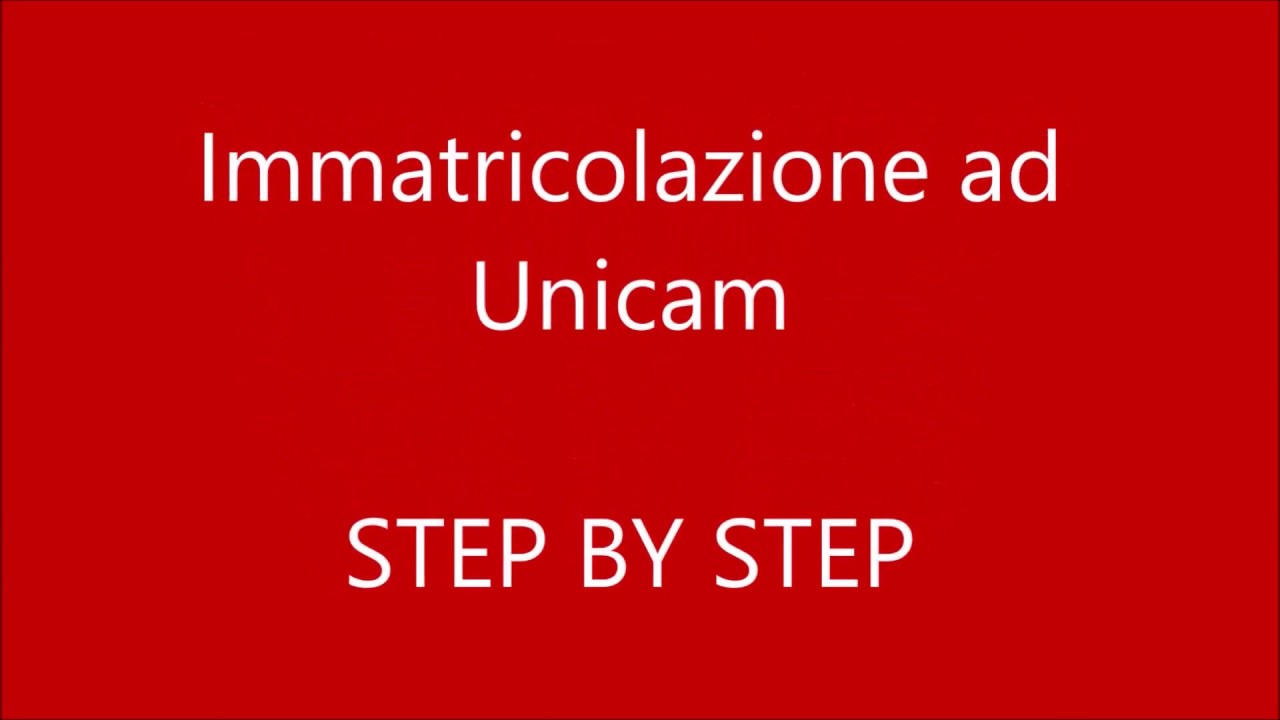 Come  immatricolarsi ad Unicam