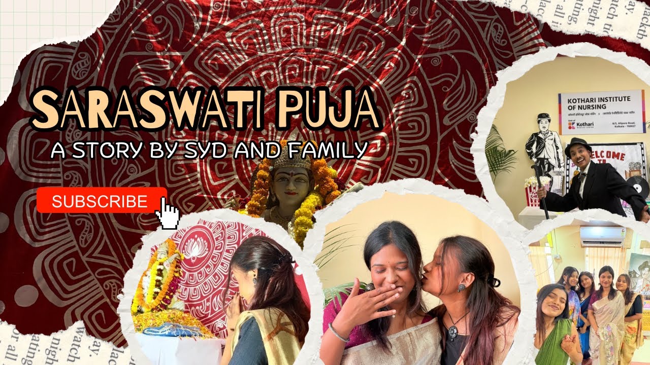 SARASWATI PUJA VLOG ll SYD AND FAMILY✨🤍 #vlog #youtube #saraswatipuja 